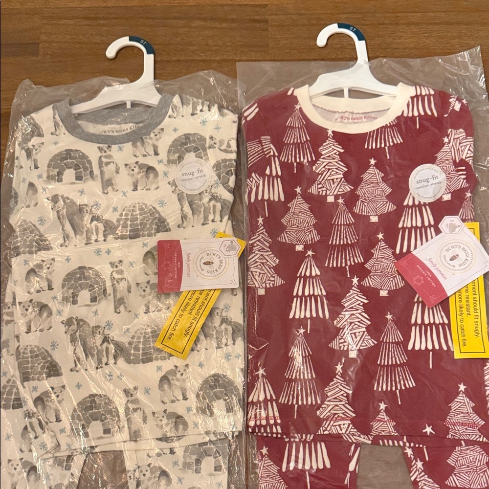 Burt's Bees Kids Pajama Set - Gray and Red
